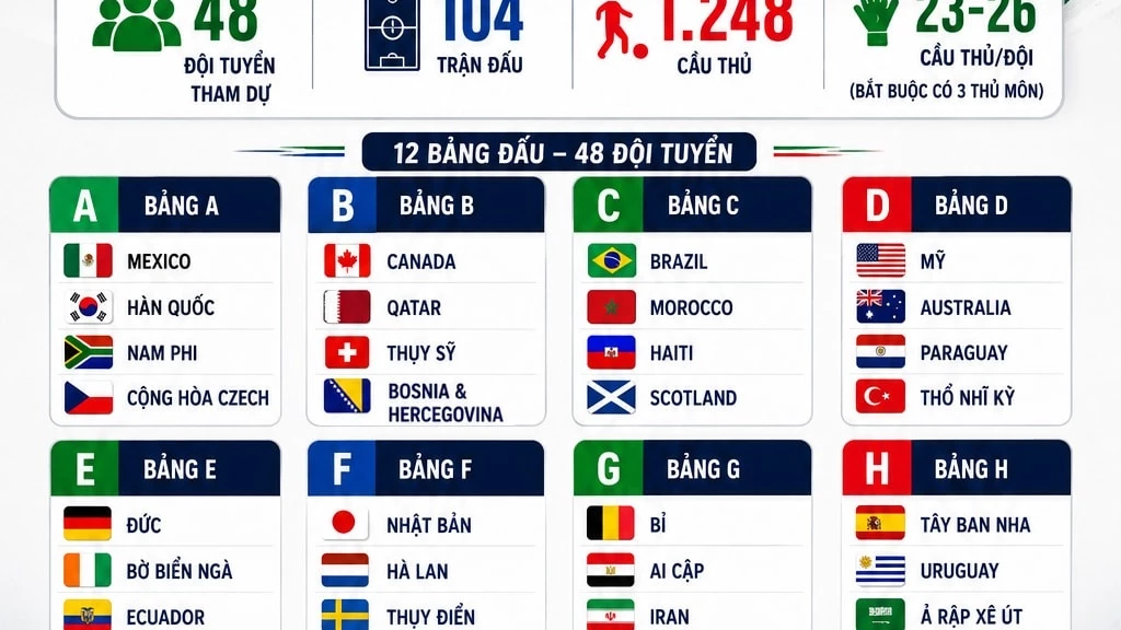 Danh sách cầu thủ 48 ĐTQG dự World Cup 2026: Chờ Messi quyết định & Phân tích chuyên sâu | Thể thao OK9 1 Danh sách cầu thủ 48 ĐTQG dự World Cup 2026: Chờ Messi quyết định & Phân tích chuyên sâu | Thể thao OK9